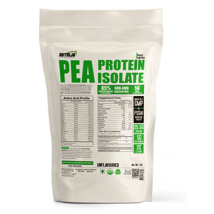 Buy Pea Protein Isolate 85% – Vegan Plant Based Protein Powder | NON-GMO, Gluten Free