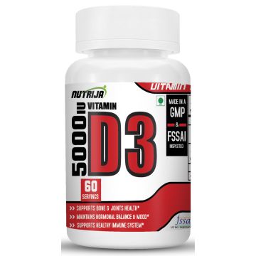 Buy Vitamin D3 5000 IU  Capsules Supplement  in India